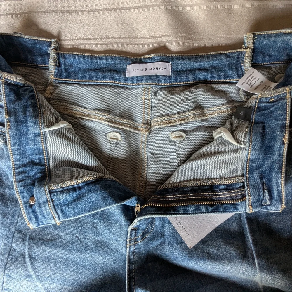 Flying Monkey Black Label Women's Blue Flared Jeans Size 32 - Picture 8 of 15
